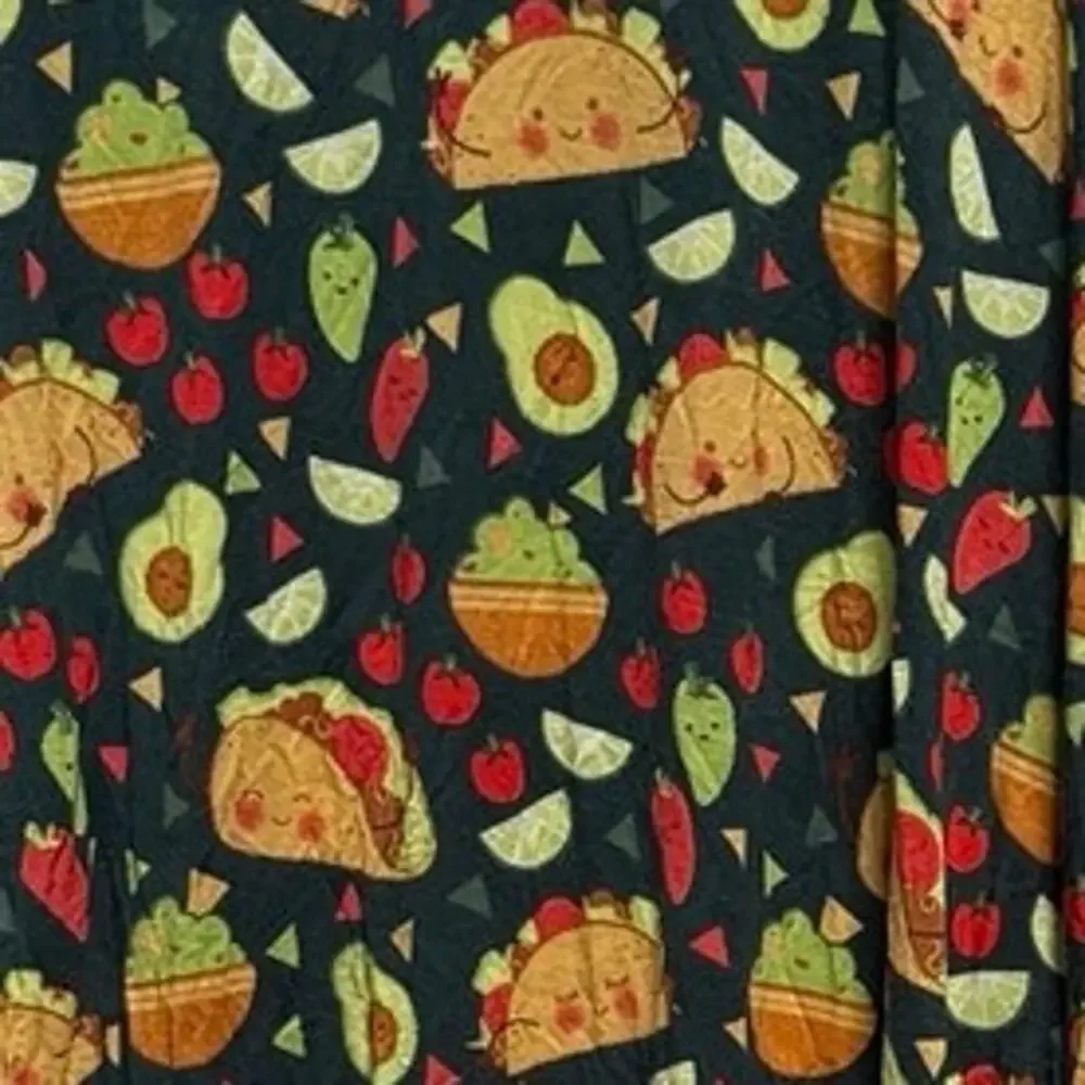 Little Sleepies Pajamas Youth 16 (could fit Women's XS) Taco Print